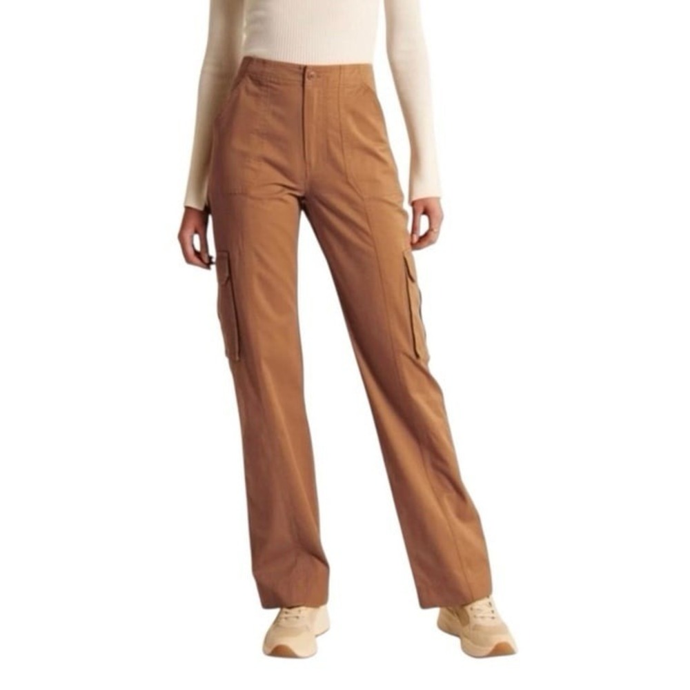 Abercrombie & Fitch Cargo Pants Womens Sz 6 Brown Utility‎ Straight Leg Y2K EUC